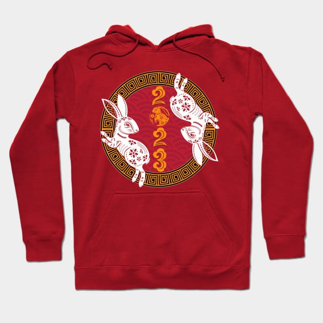 Happy Chinese New Year 2023 Year Of The Rabbit Women Men Kid Hoodie by Jhon Towel